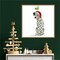 Christmas Dogs Dalmatian Mistletoe by Fab Funky 22-in. W x 22-in. H. Canvas Wall Art Print Framed in Natural